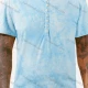 Wholesale Men's 100%Cotton Round Neck Tie Dye Short Sleeve Button Front Henry Shirt D3BT49# Blue Clothing Wholesale Market Liuhua