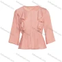 Wholesale Women's Round Neck Long Sleeve Peplum Hem Blouse preview