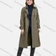 Wholesale Women's Lapel Double Breasted Mid Length Trench Coat With Tie Belt 10# Clothing Wholesale Market Liuhua