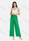 Wholesale Women's Lace Up Ruched Buttons Plain Wide Leg Casual Trouser 2204# - Liuhuamall
