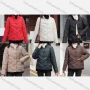 Wholesale Women's Casual Stand Collar Plain Pockets Quilted Puffer Jacket 6901# preview