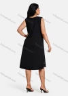 Wholesale Women's Plus Size Elegant Crew Neck Sleeveless Embroidery Knee Length Tank Dress - Liuhuamall