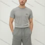 Wholesale Men's Light Gray Casual Shorts – Elastic Waistband, Loose Fit, Breathable Fabric Bulk Order preview