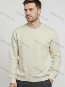 Wholesale Off - White Long Sleeve Crewneck Sweatshirt - NEGATIVE Graphic Minimalist Streetwear Top Bulk Order, LIUHUA CLOTHING WHOLESALE