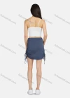 Wholesale Women's Casual Ruched Drawstring Side Plain Skirt 2227# - Liuhuamall
