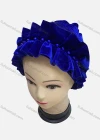 Wholesale Women's Plain Pearl Decor Ruffle Trim Strench Muslim Hijab Turban Cap - Liuhuamall