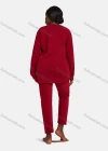 Wholesale Women's Vintage Lounge Long Sleeve Button Front Plain Rhinestone Butterfly Tops & Pants Pajamas Sets - Liuhuamall