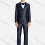 Wholesale Men's Formal Lapel Colorblock One Button Blazer & Waistcoat & Pants 3 Pieces Suit Set preview