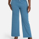 Women's Casual Plain Waffle Jacquard High Waist Wide Leg Pants With Drawstring Gray Blue Clothing Wholesale Market -LIUHUA
