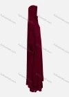 Wholesale Women's Muslim Islamic Modest Prayer Overhead Maxi Plain Abaya Dress With Hijab 2-Pieces Set - Liuhuamall