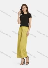 Wholesale Women's Casual High Waist Drawstring Rib-Knit Plain Wide Leg Pants 2017# - Liuhuamall