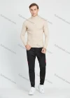 Wholesale Men's Slim Fit Turtleneck Plain Long Sleeve Rib-Knit Pullover Sweater - Liuhuamall