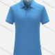 Wholesale Women's Casual Slim Fit Button Front Plain Basics Polo Shirt 8901B# Deep Sky Blue Clothing Wholesale Market Liuhua