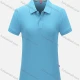 Wholesale Women's Casual Slim Fit Button Front Plain Basics Polo Shirt 8901B# Sky Blue Clothing Wholesale Market Liuhua
