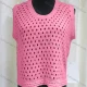 Wholesale Women's Casual Round Neck Sleeveless Mesh Knit Plain Cover Up 523# Clothing Wholesale Market Liuhua