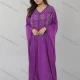 Wholesale Women's Evening Elegant Beaded Embroidered Long Sleeve Kaftan Dress #LHB005 Violet Clothing Wholesale Market Liuhua