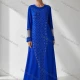 Wholesale Women's Evening Formal Elegant Rhinestone Embellished Long Sleeve Maxi Dress #LHB001 Blue Clothing Wholesale Market Liuhua