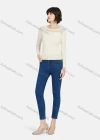 Wholesale Women's Casual Plain Rhinestone Round Neck Long Sleeve Sweater - Liuhuamall