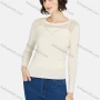 Wholesale Women's Casual Plain Rhinestone Round Neck Long Sleeve Sweater preview