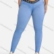 Wholesale Women's Sporty Letter Skinny Fit Elastic Waist Yoga Leggings Blue Clothing Wholesale Market Liuhua