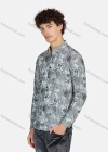 Wholesale Men's Casual Floral Print Long Sleeve Shirt 1706# - Liuhuamall