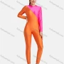 Wholesale Women's Sporty High Stretchy Mock Neck Colorblock Jumpsuit preview