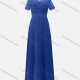 Wholesale Women's Glamorous Plain Off Shoulder Appliques Lace Splicing Bridesmaid Dress XF-A127# Blue Clothing Wholesale Market Liuhua
