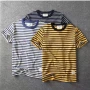 Wholesale Men's Casual 100% Cotton Striped Short Sleeve Round Neck Tee preview