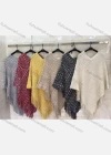 Wholesale Women's Casual V Neck Scarf Hem Knit Cape - Liuhuamall