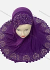 Wholesale Women's Rhinestone Applique Wrap Muslim Hijab Scarf - Liuhuamall