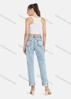 Wholesale Women's Casual Plain High Waist Straight Leg Ankle Length Jean - Liuhuamall