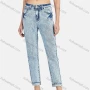 Wholesale Women's Casual Plain High Waist Straight Leg Ankle Length Jean preview