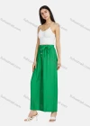 Wholesale Women's Lace Up Ruched Buttons Plain Wide Leg Casual Trouser 2204# - Liuhuamall