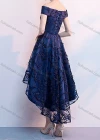 Wholesale Women's Elegant Appliques Off Shoulder High Waist High Low Hem Midi Evening Dress - Liuhuamall