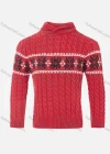 Wholesale Boys Long Sleeve Mock Neck Snowflake Cable Knited Pullover Sweater - Liuhuamall
