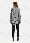 Wholesale Women's Casual Shirt Collar Long Sleeve Button Front Leaf Print Top - Liuhuamall