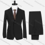 Wholesale Men's Business Plain Lapel Single Breasted Flap Pockets Blazer Jacket & Pants 2 Piece Set 721192# preview