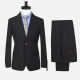 Men's Formal Lapel Single Breasted Striped Flap Pockets Blazer Jacket & Pants 2 Piece Set QH58746# Black Clothing Wholesale Market -LIUHUA