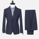 Men's Formal Lapel Single Breasted Striped Flap Pockets Blazer Jacket & Pants 2 Piece Set QH58746# Blue Clothing Wholesale Market -LIUHUA