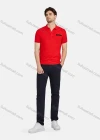 Wholesale Men's Casual Plain 100% Cotton Short Sleeve Labelled Polo Shirt 2209# - Liuhuamall