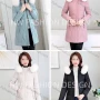 Wholesale Women's Casual Faux Fur Hood Long Sleeve Fleece Lined Zipper Plain Winter Quilted Coat preview