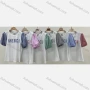 Wholesale Women's Casual Crew Neck Puff Sleeve Letter Colorblock Top preview