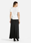 Wholesale Women's Casual Short Sleeve Pearl Decro Top & A Line Long Skirt Set - Liuhuamall