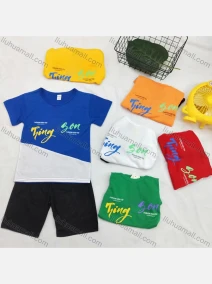 Wholesale Boy's Casual Letter Print Round Neck Short Sleeve Tee & Shorts 2 Piece Set, LIUHUA CLOTHING WHOLESALE