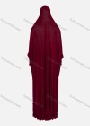 Wholesale Women's Muslim Islamic Modest Prayer Overhead Maxi Plain Abaya Dress With Hijab 2-Pieces Set - Liuhuamall