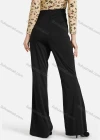 Wholesale Women's High Waist Buckle Belted Solid Flared Trousers - Liuhuamall