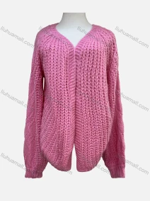 Wholesale Women's Casual Long Sleeve Knit Plain Cardigan A896#, LIUHUA CLOTHING WHOLESALE