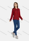 Wholesale Women's Casual Plaid Print Long Sleeve Flap Pockets Button Down Shirt 2101# - Liuhuamall