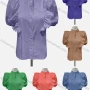 Wholesale Women's Casual Mock Neck Button Down Ruffle Trim Blouse preview