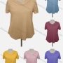 Wholesale Women's Casual Crew Neck Short Sleeve Lace Blouse preview